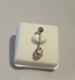 Body Gems Body Jewelry Gold Cubic Zirconia 