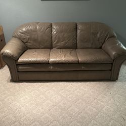 Grey Leather Couch