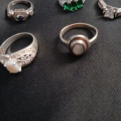 Sterling Silver Woman's  Rings (5)