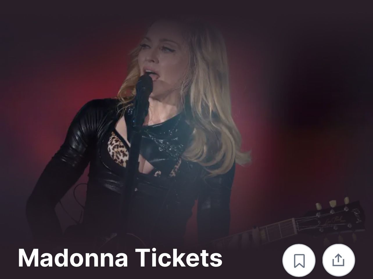 Madonna Ticket at Moody Teather April 15