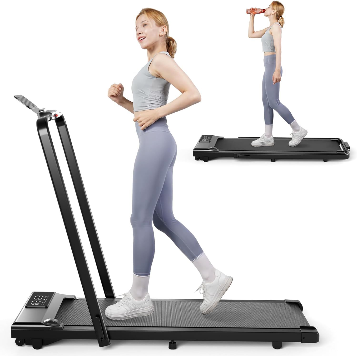 in Folding Treadmill，3HP Under Desk Treadmill, 300lbs Indoor