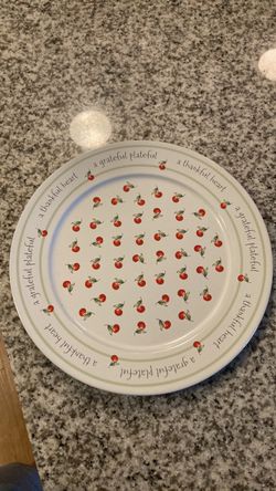 Hallmark a grateful/ Thankful Heart Plate 12 Inches
