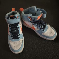 (Youth) Nike Court Borough Mid 2 'Aquarius Blue Total Orange