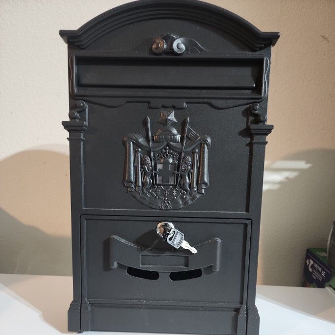 Retro Mailbox Security Wall Mount Mailboxes Lockable Outdoor Weatherproof Post~
