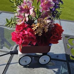 Wagon With Flowers