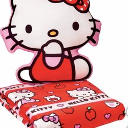 Hello Kitty Blanket And Beautiful Big Pillow ❤️