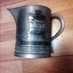 The White Horse Cellar Scotch Beer Mug Whiskey Liqueur Vintage Pouring Mug For Beer Or Liquids Made In Japan