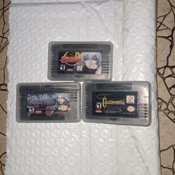 3 Castlevania Games Aria of Sorrow Harmony of Dissonance & Circle of the Moon Game Boy Gameboy Advance GBA Cartridges 