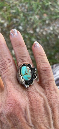 Turquois ring size 7 Native American ring.