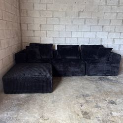 Black Modular Cloud Sectional Couch 🚛 SAME DAY DELIVERY!