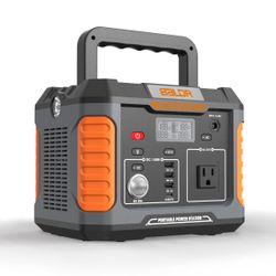 Portable Power Station 500W, 400Wh Outdoor Solar Generator Mobile Lithium Battery Pack with 120V AC Outlet (Solar Panel Optional) for Road Trip Campin