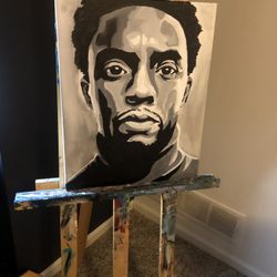 Acrylic Chadwick Boseman Painting , Black Panther