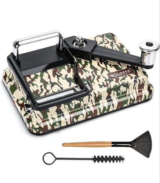 Cigarette Rolling Machine Manual Cigarettes/Tobacco Injecter 8mm Diameter Tube Making 80-100mm Lengths of Cigarrettes (Camouflage)