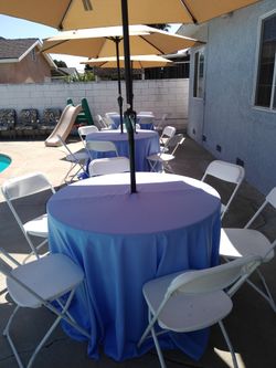 Ambrellas tables