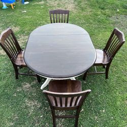 Round To Oval Dining Table Farmhouse Two Tone 