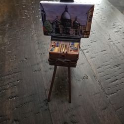 Limoges Painter's Easel Trinket Box