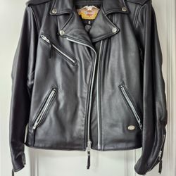 Authentic Harley Davidson Women's Leather Jacket Size M