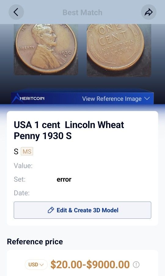 1930 S Penny Very Beautiful Coin