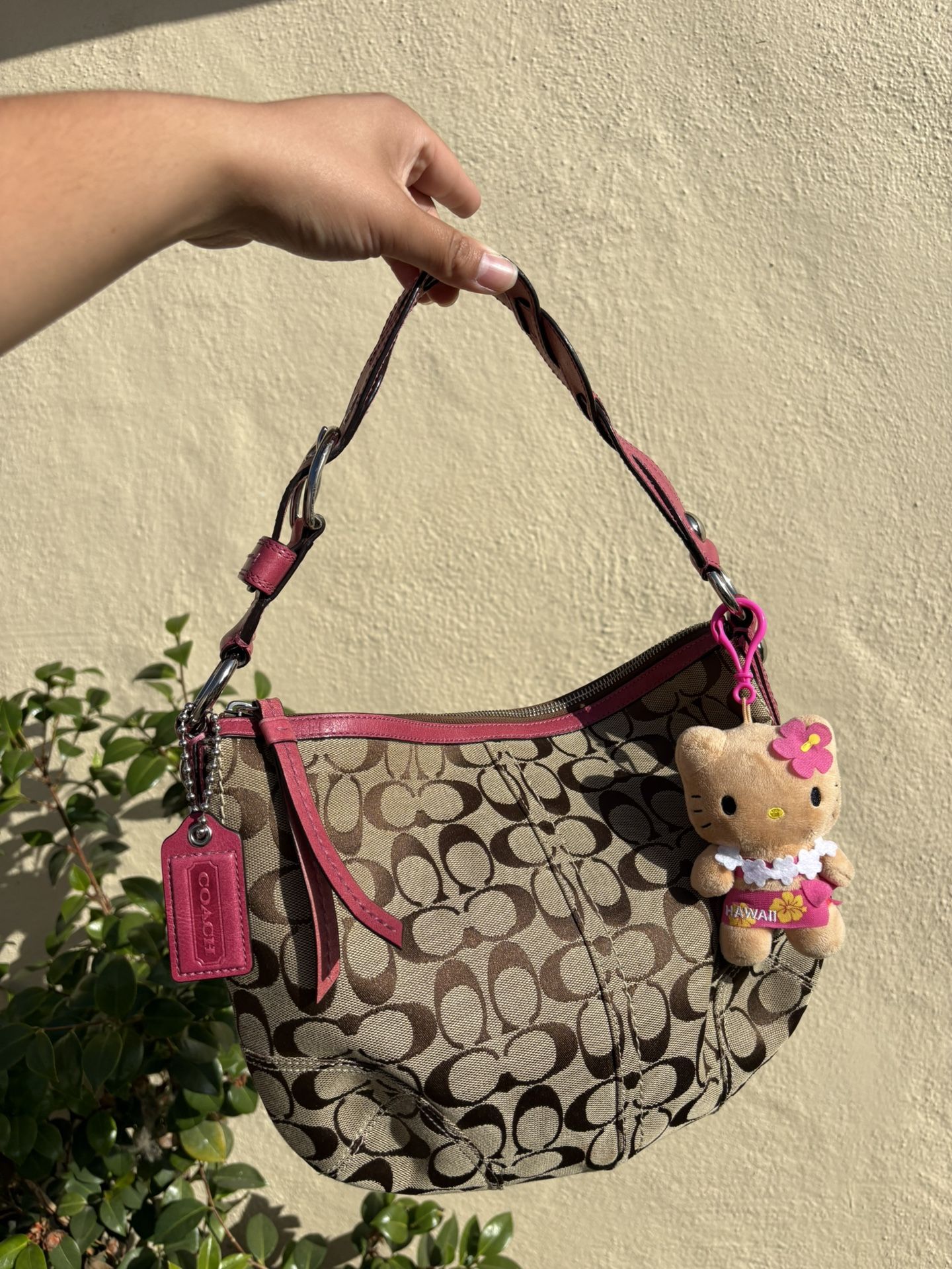 Pink Coach Hobo