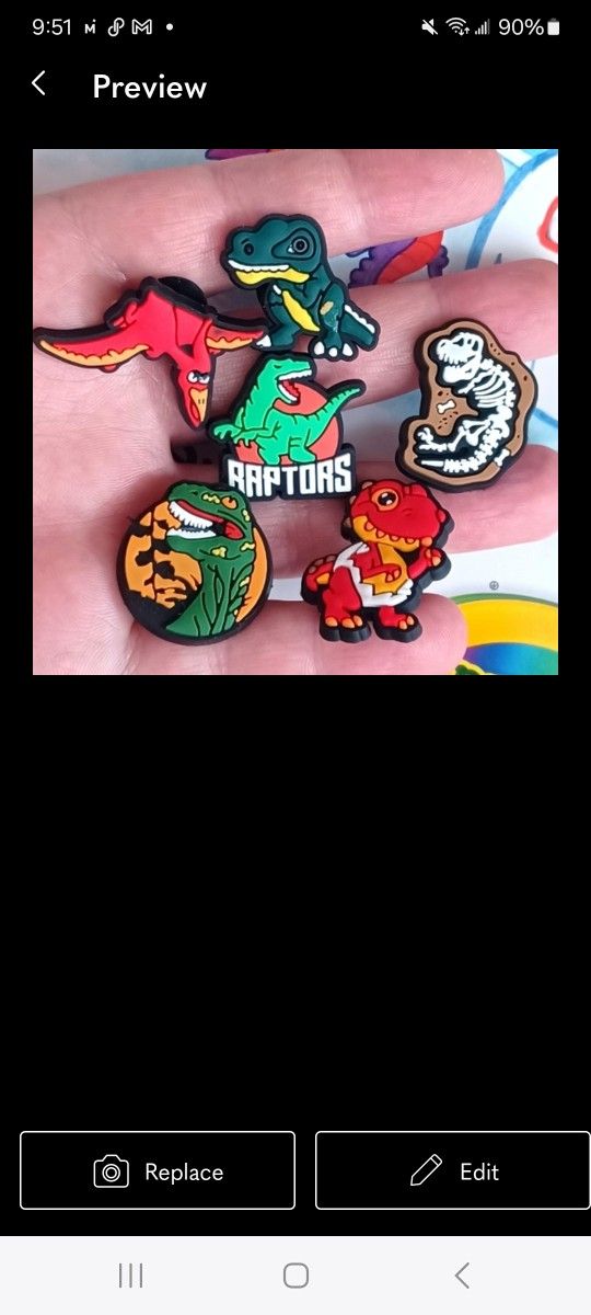 Croc Jibbitz Dinosaur Set Of 6x
