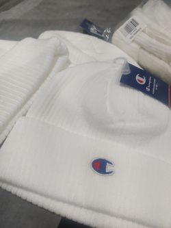Brand New White Champion Beenies