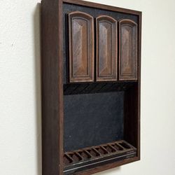 Vintage Flint 8 Slot Knife Block Wall Mount Decor