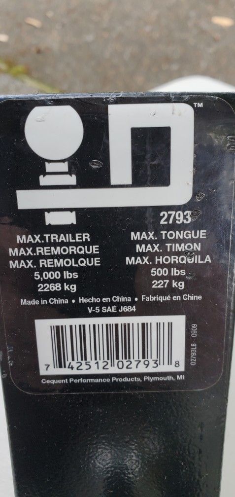 Trailer Hitch 6" Drop. 2"ball