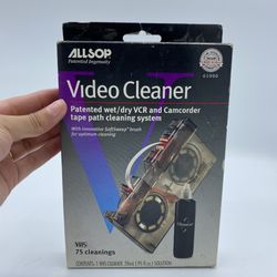 Allsop VHS Video Cleaner Up To 75 Cleanings w/ Solution