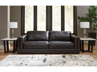 Amiata Onyx Leather Sofa