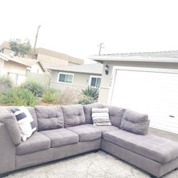 Gray Sectional Couch Sofa