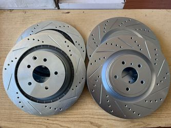 Infiniti FX50 G37 Q50 Q60 Nissan 350z 370z Sport Drill Slot Rotors Ceramic Pads