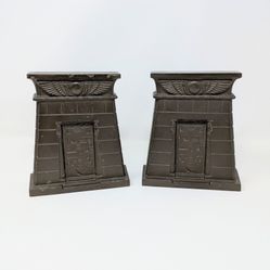 1920s "Egyptian Tomb" Bookends by Bradley & Hubbard