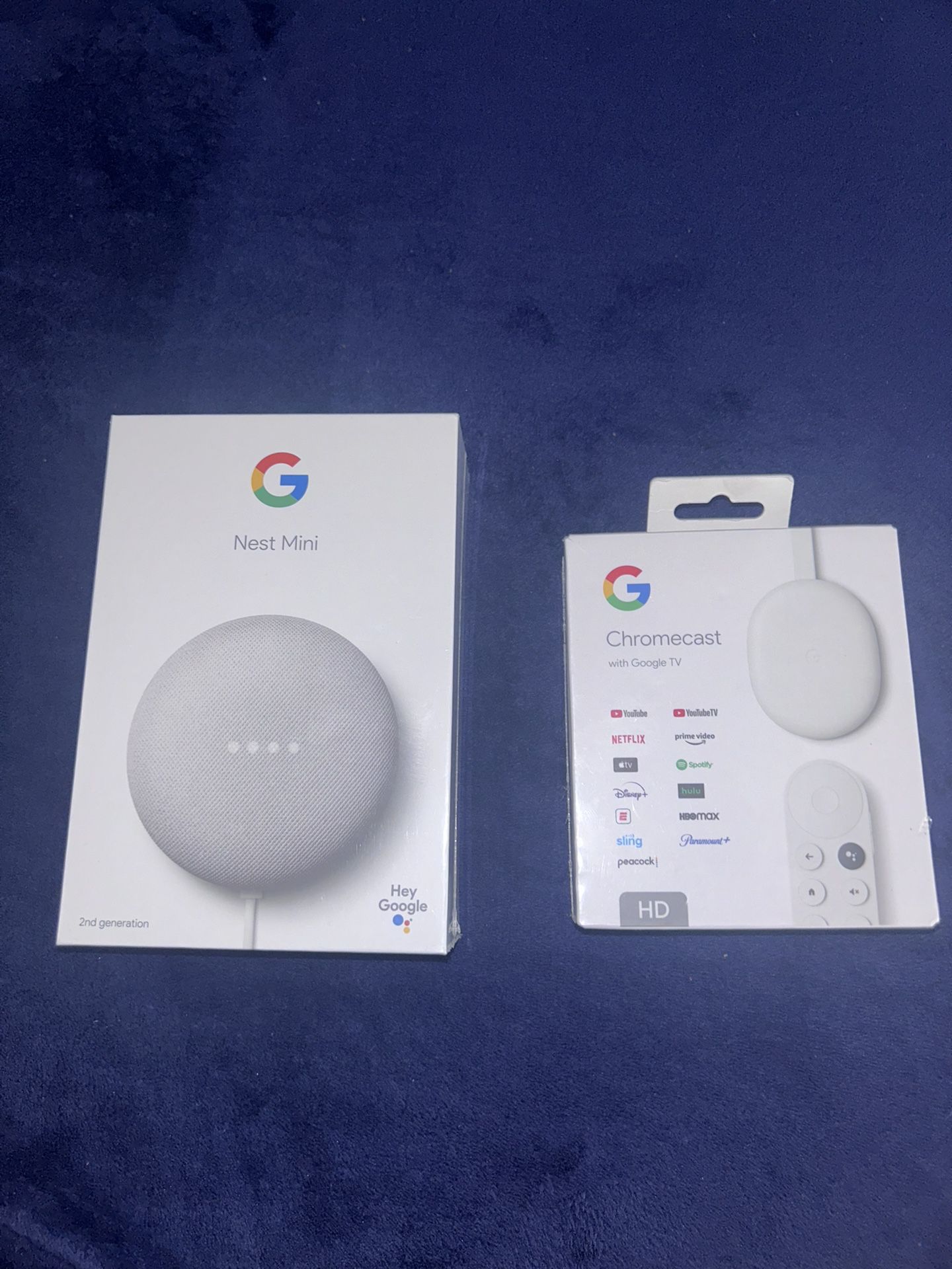 Google Nest Mini And Google Chromecast 