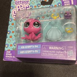 Littlest Pet Shop VERA OCTOPPY 1-74 and VANYA OCTOPPY 1-75 NEW