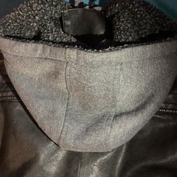 Leather Jacket With Hoodie
