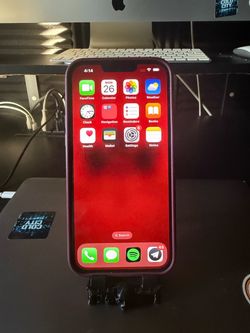 Apple iPhone in Red Silicone Case
