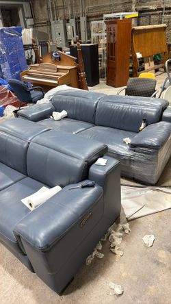 Luxury leather sofa set