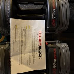 New Powerblock Sport EXP Dumbbell Set with Stand  50 Lbs