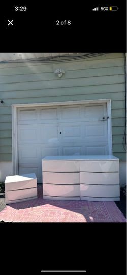 White dresser + nightstand