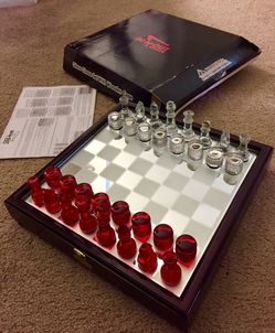 In-N-Out burger Glass store Chess Checkers Set