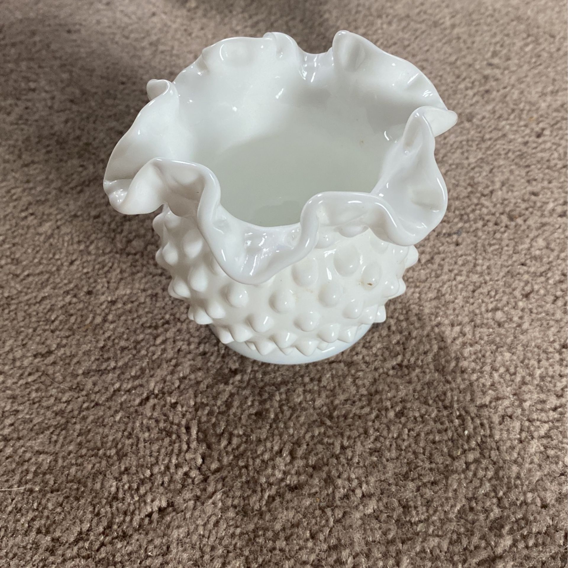  Vintage Small Fenton Milk Glass Hobnail Bowl