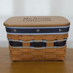 🧺 Longaberger Recipe Basket with Lid – 2016 Edition
