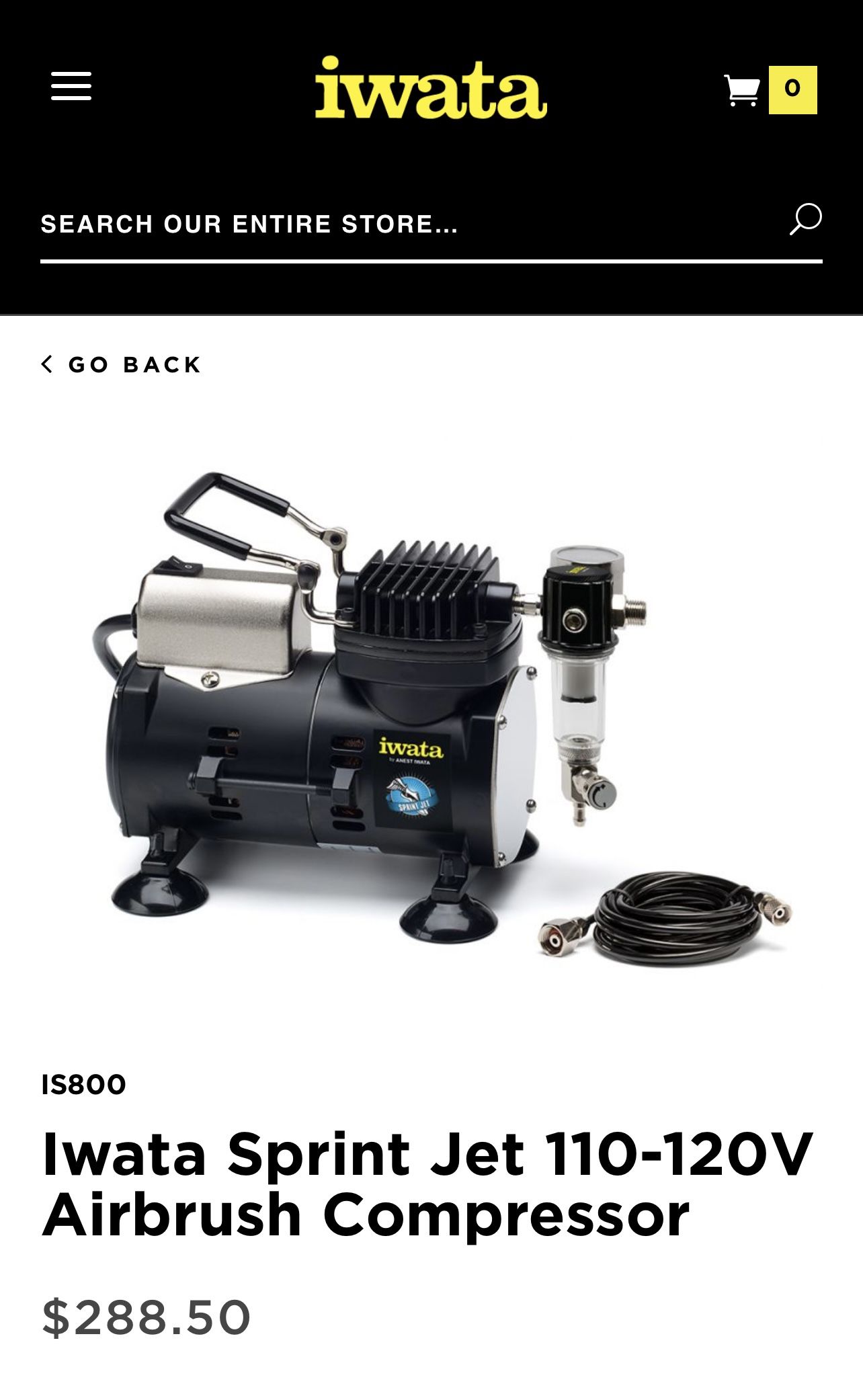 Iwata Sprinter Jet Airbrush Compressor And Airbrush