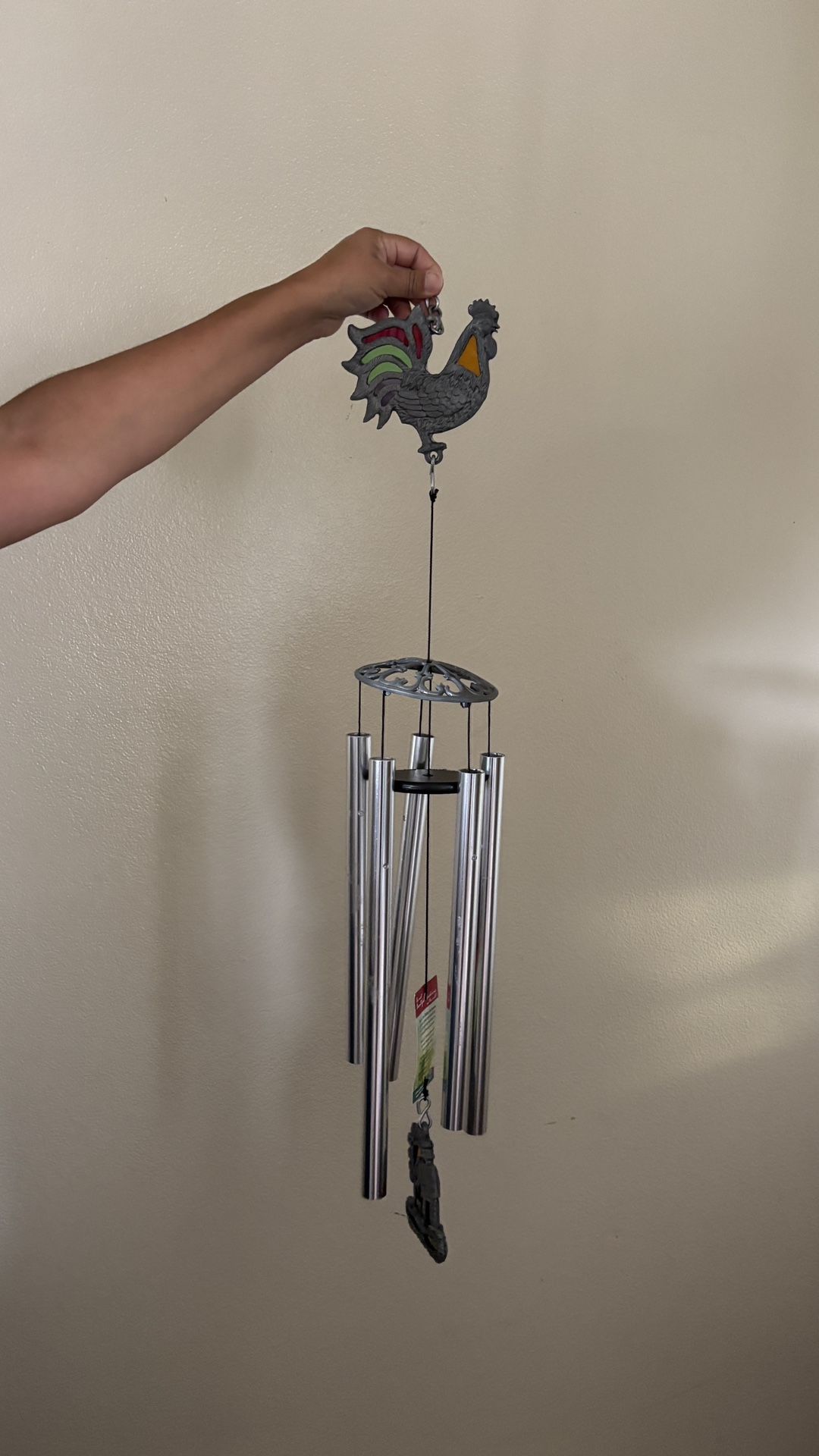 Kara's 36" Rooster Stained Glass Wind Chime $65 OBO