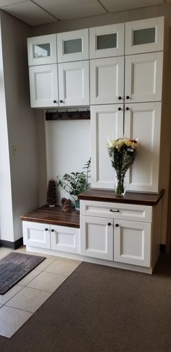 Custom mudroom cabinet