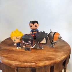 Box Of Funko Pop Characters And Action Figures 