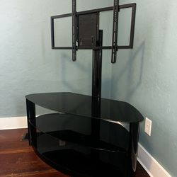 Black glass TV Stand/Mount