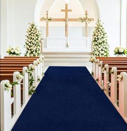Navy Aisle Runner 4' x 15'
