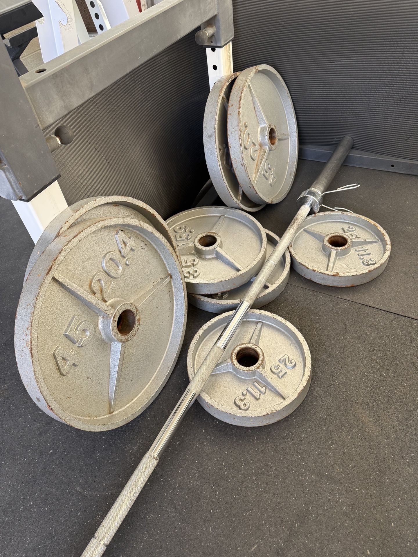 Olympic Weights With Bar