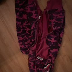 Purple Bape Hoodie Real Size M Fits Like Small